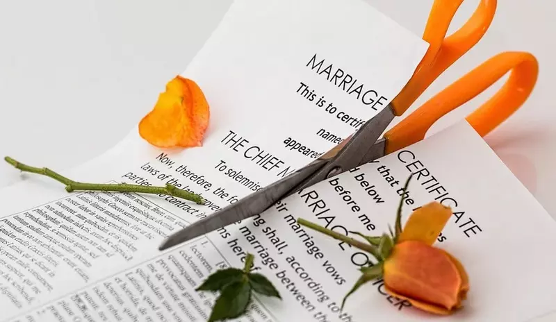 fix a broken marriage, orange scissors and petals
